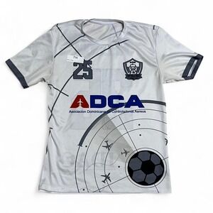 Men's M Aviation Soccer Jersey #25 Nelson Gray Graphic Athletic Top